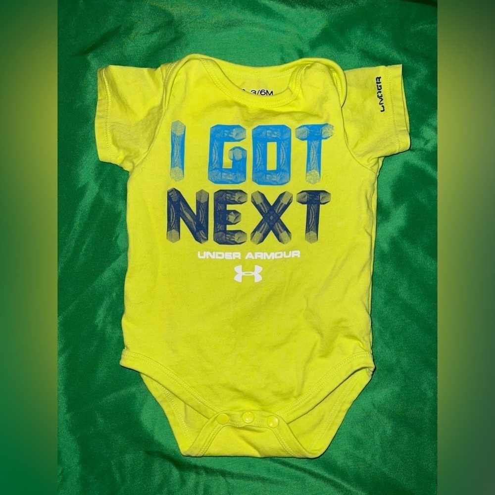 Under Armour Neon Green Baby Onesie 3/6 Months